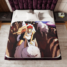 Load image into Gallery viewer, Anime Princess Mononoke Sherpa Blanket
