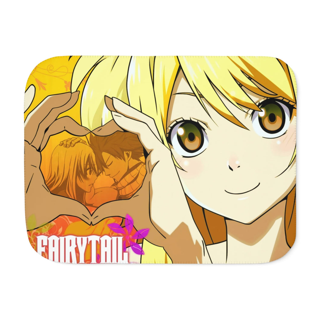 Fairy Tail Natsu Dragneel, Lucy Heartfilia Sherpa Blanket