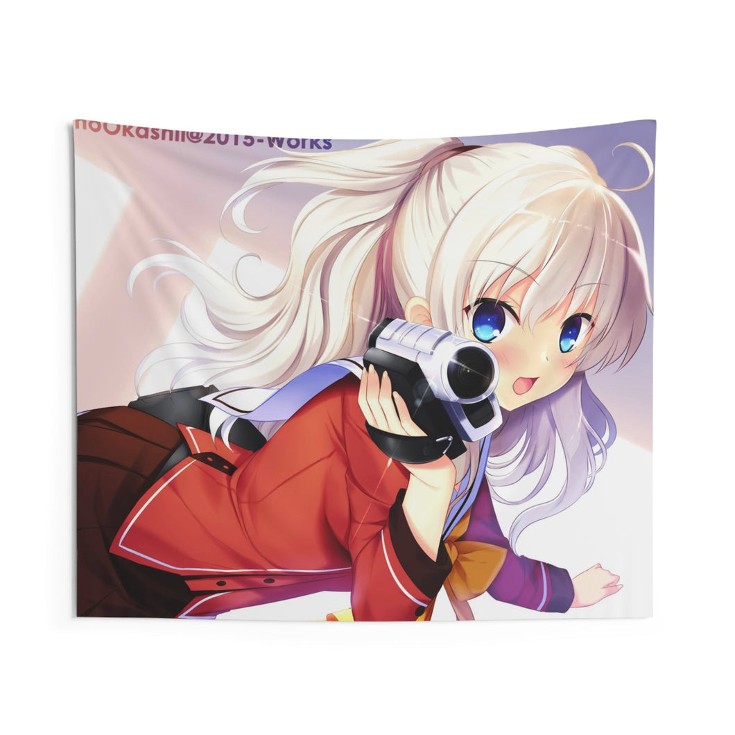 Nao Tomori holding a camera Indoor Wall Tapestry