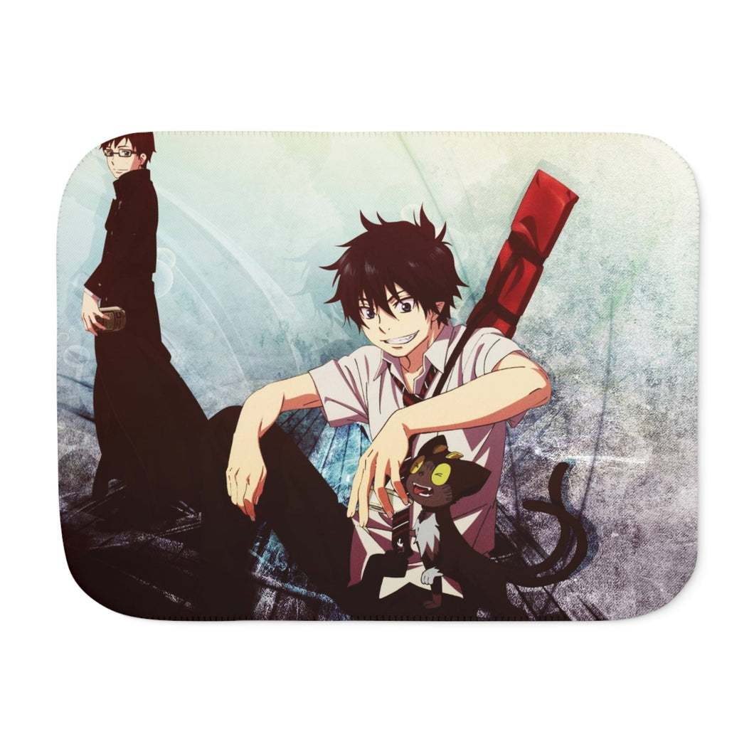 Blue Exorcist Sherpa Blanket