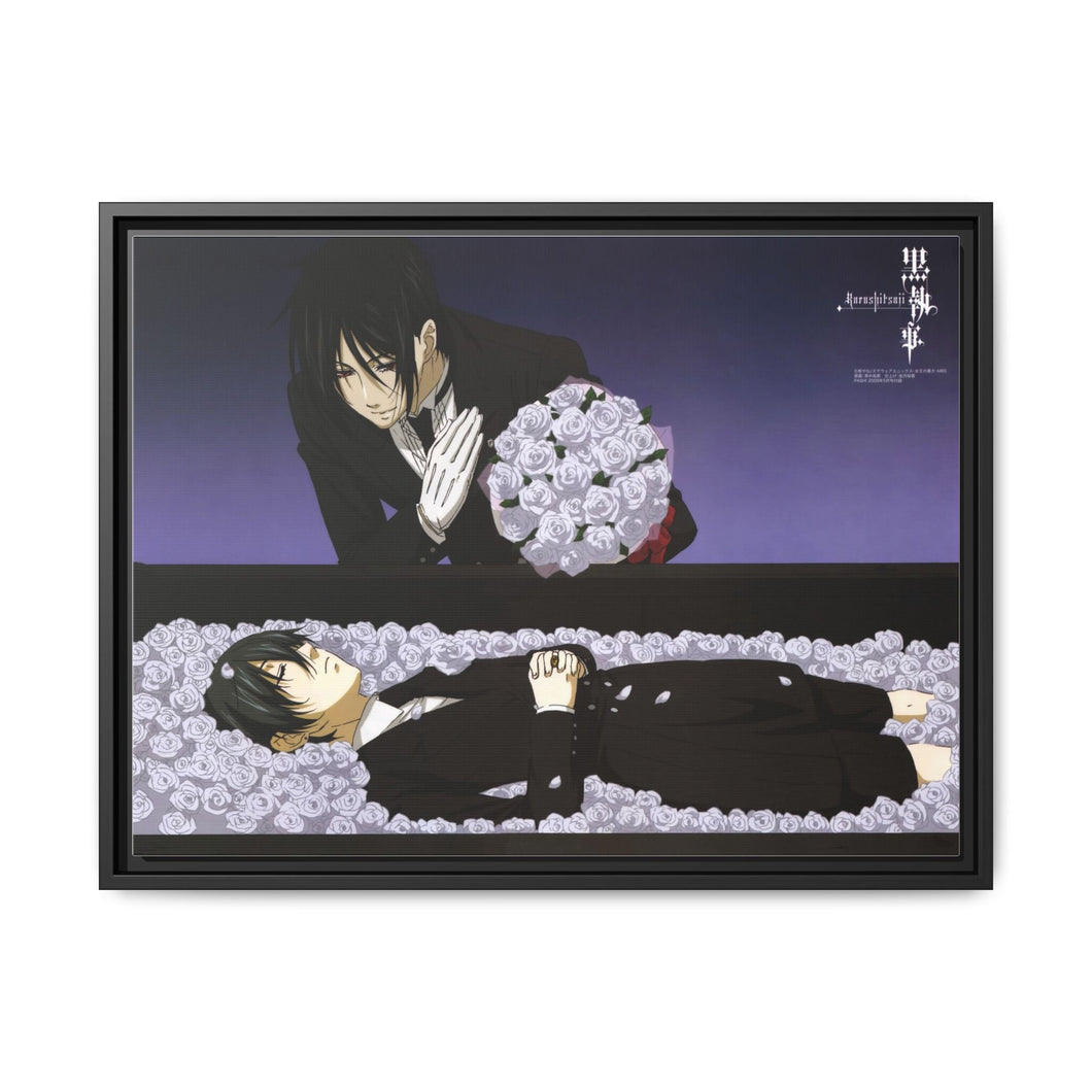Black Butler Canvas Framed Art Print