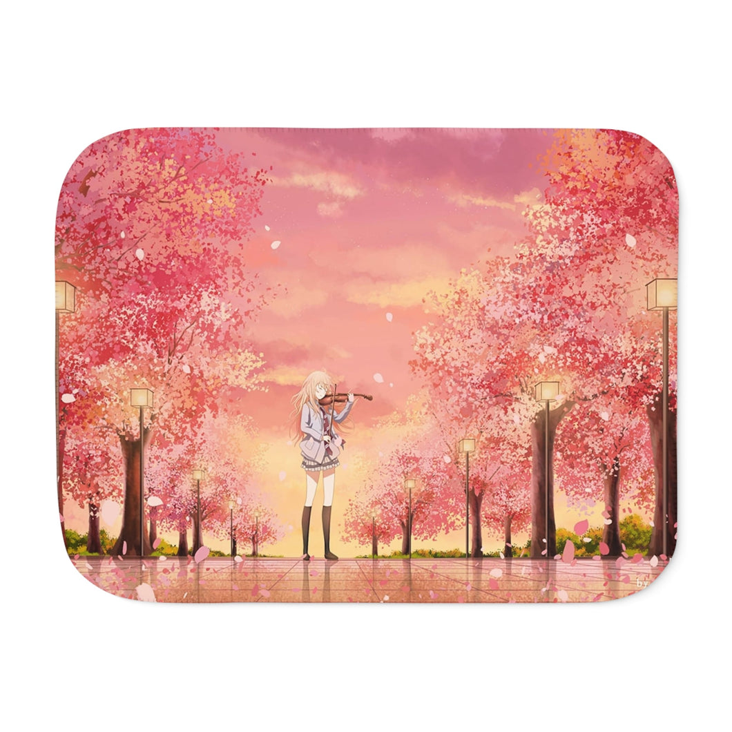 Anime Your Lie in April Sherpa Blanket