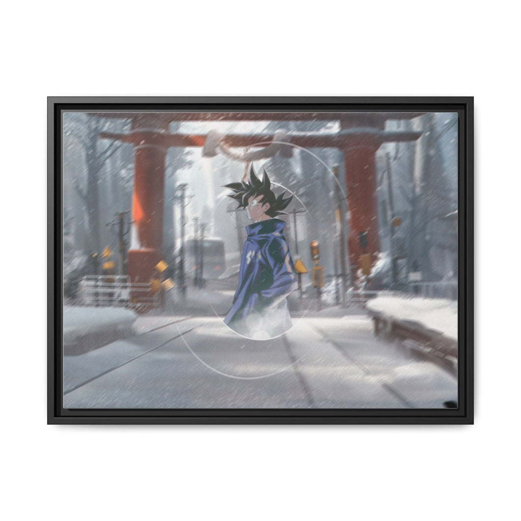 Goku Canvas Framed Art Print
