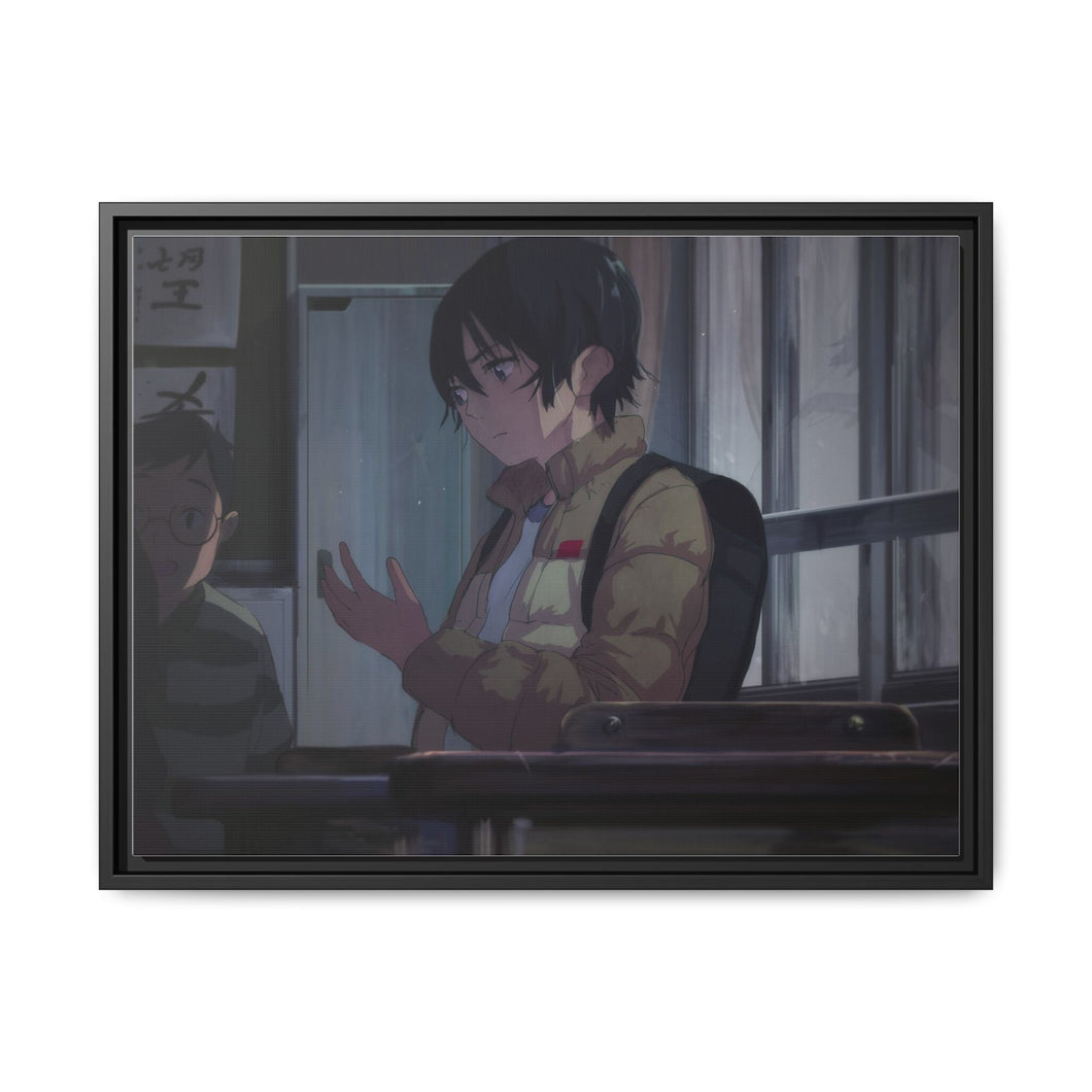 Anime ERASED Canvas Framed Art Print