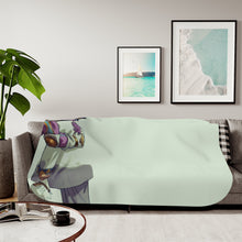 Load image into Gallery viewer, Jotaro Kujo and Star Platinum / Diamond is Unbreakable Sherpa Blanket

