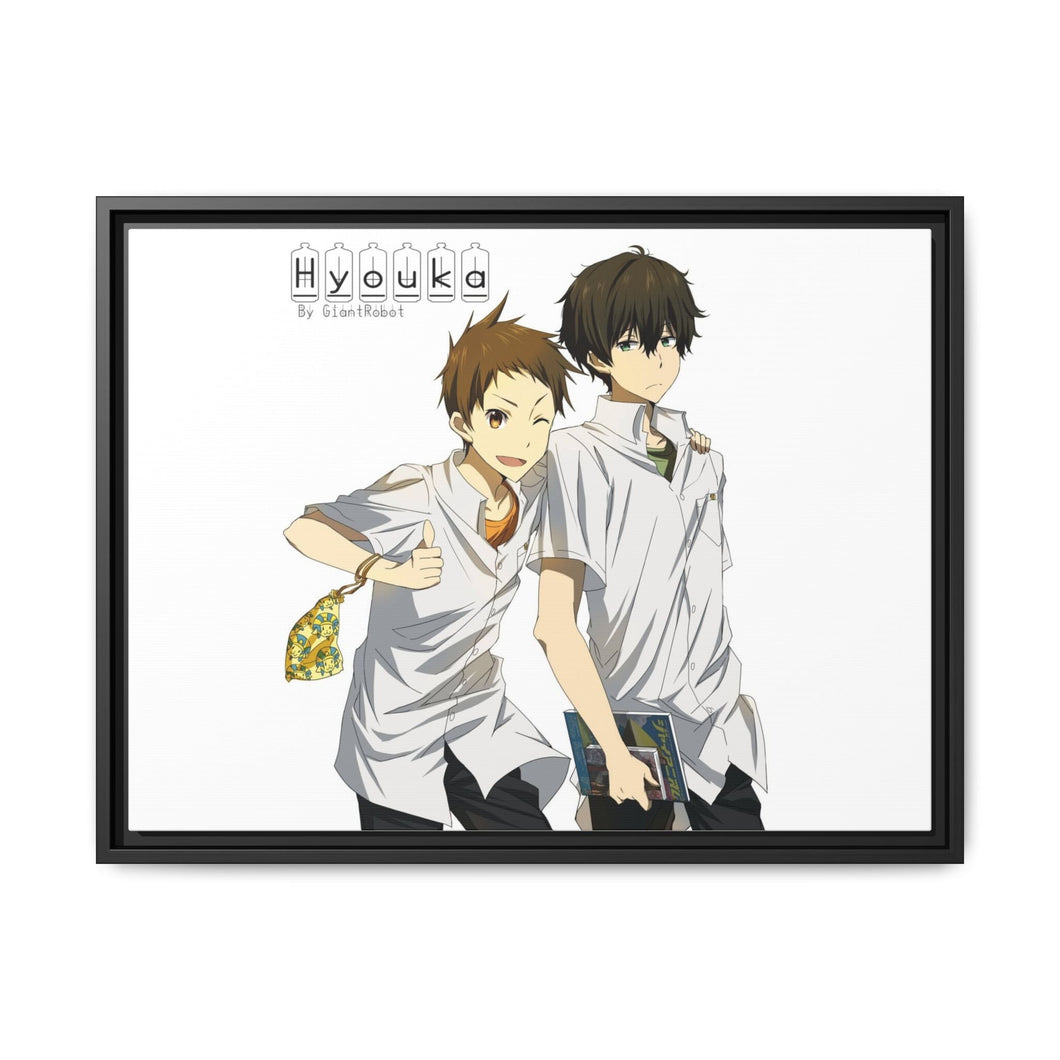 Hōtarō Oreki  Satoshi Fukube walking Canvas Framed Art Print