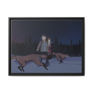 Anime ERASED Canvas Framed Art Print