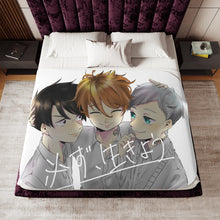 Load image into Gallery viewer, The Promised Neverland Ray, Norman, Emma Sherpa Blanket
