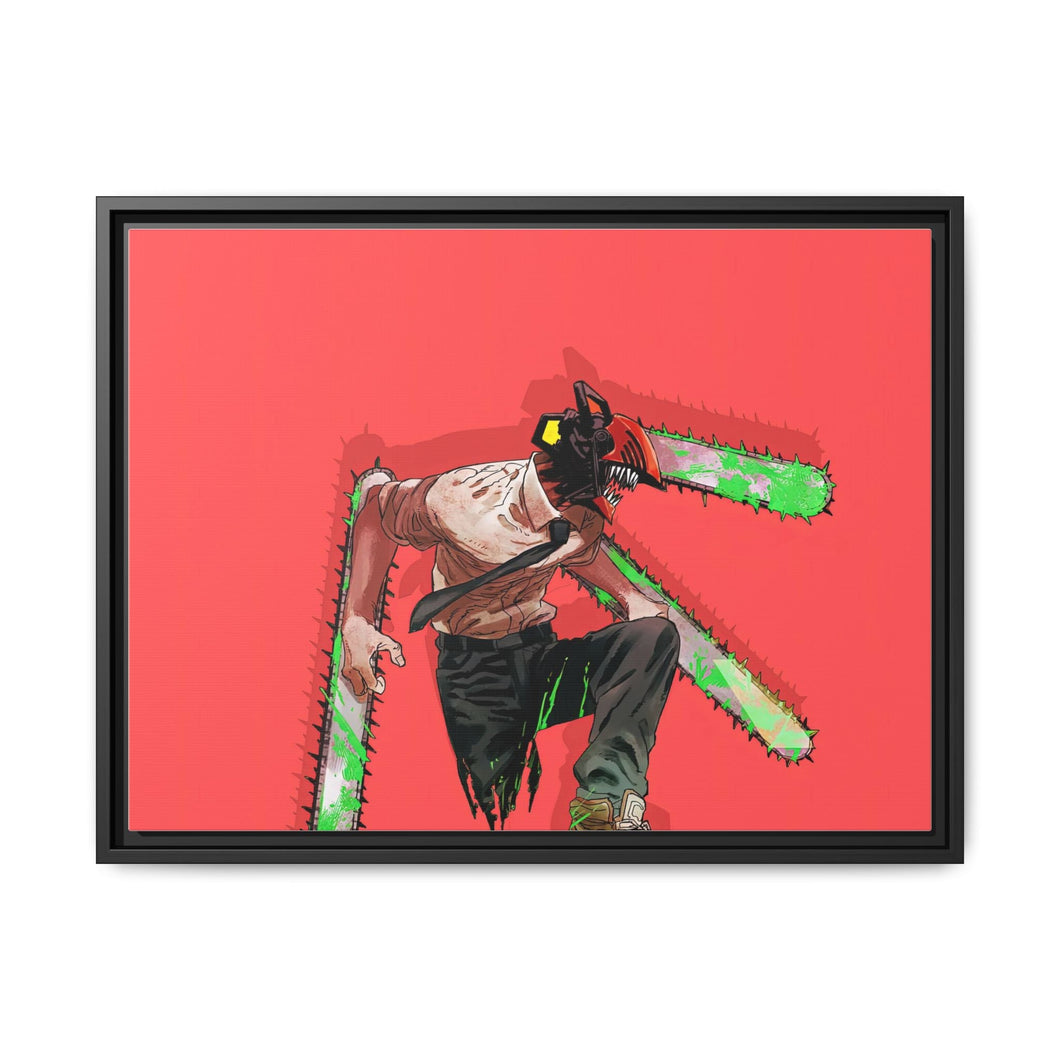 Anime Chainsaw Man Canvas Framed Art Print