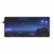 View of City at Night RGB LED Mouse Pad (Desk Mat)