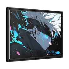 Load image into Gallery viewer, Satoru Gojo Acid Blue Eyes Canvas Framed Art Print
