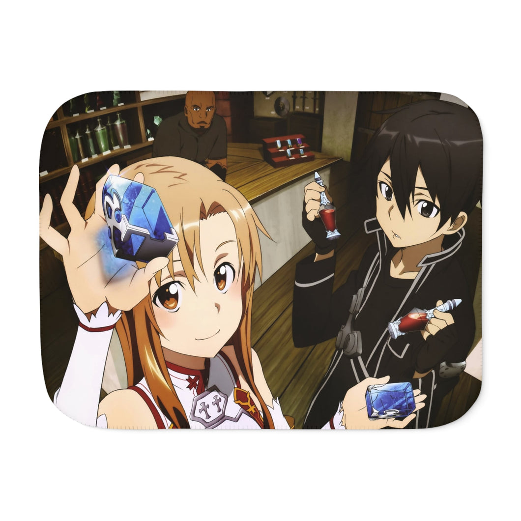 Kirito and Asuna Sherpa Blanket