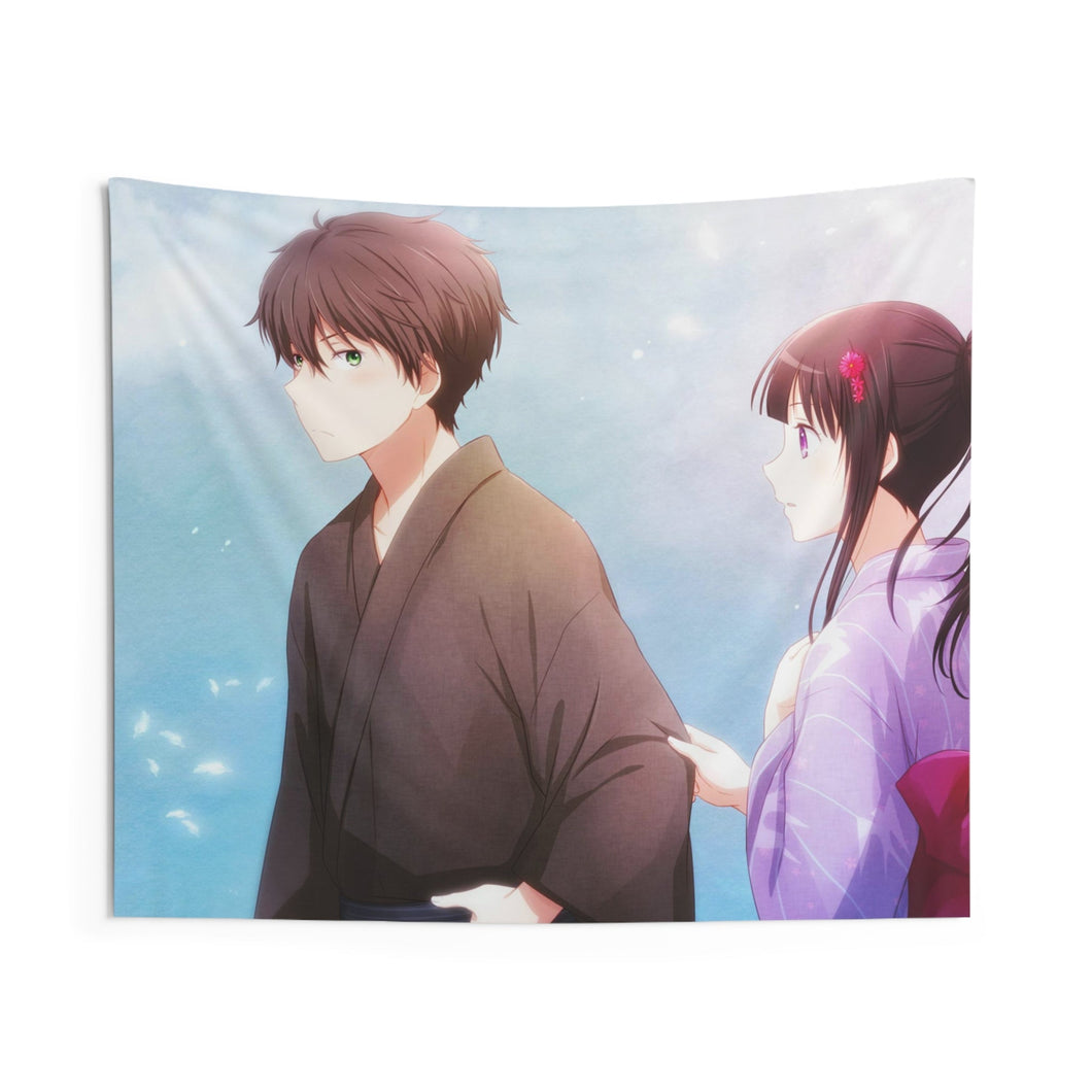 Eru Chitanda  And  Hōtarō Oreki Kimono Indoor Wall Tapestry
