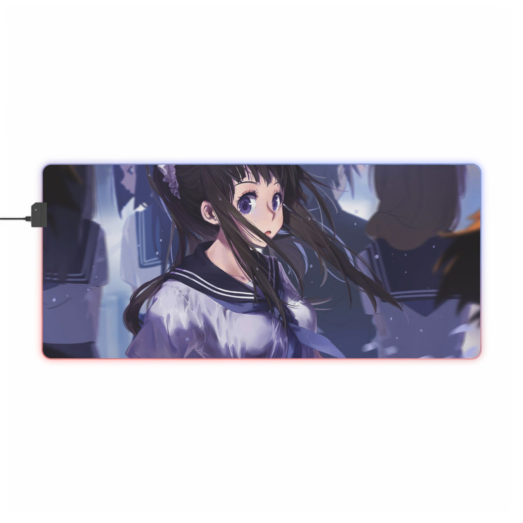 Chitanda Eru School Uniform RGB LED Mouse Pad (Desk Mat)
