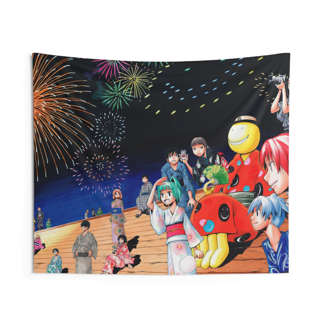Assassination Classroom Koro-sensei, Karma Akabane, Nagisa Shiota, Kaede Kayano, Rio Nakamura Indoor Wall Tapestry