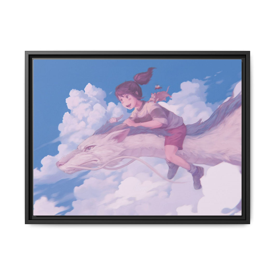 Anime Spirited Away Canvas Framed Art Print