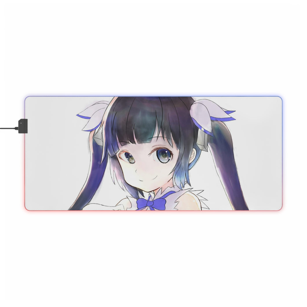 Is It Wrong To Try To Pick Up Girls In A Dungeon? RGB LED Mouse Pad (Desk Mat)