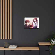 Load image into Gallery viewer, Eru Chitanda  And  Hōtarō Oreki Looking each other Canvas Framed Art Print

