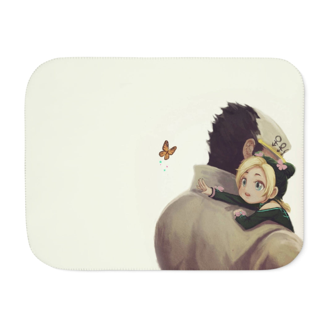 Jotaro Kujo and Jolyne Cujoh Sherpa Blanket
