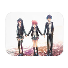Load image into Gallery viewer, My Teen Romantic Comedy SNAFU Hachiman Hikigaya, Yukino Yukinoshita, Yui Yuigahama Sherpa Blanket
