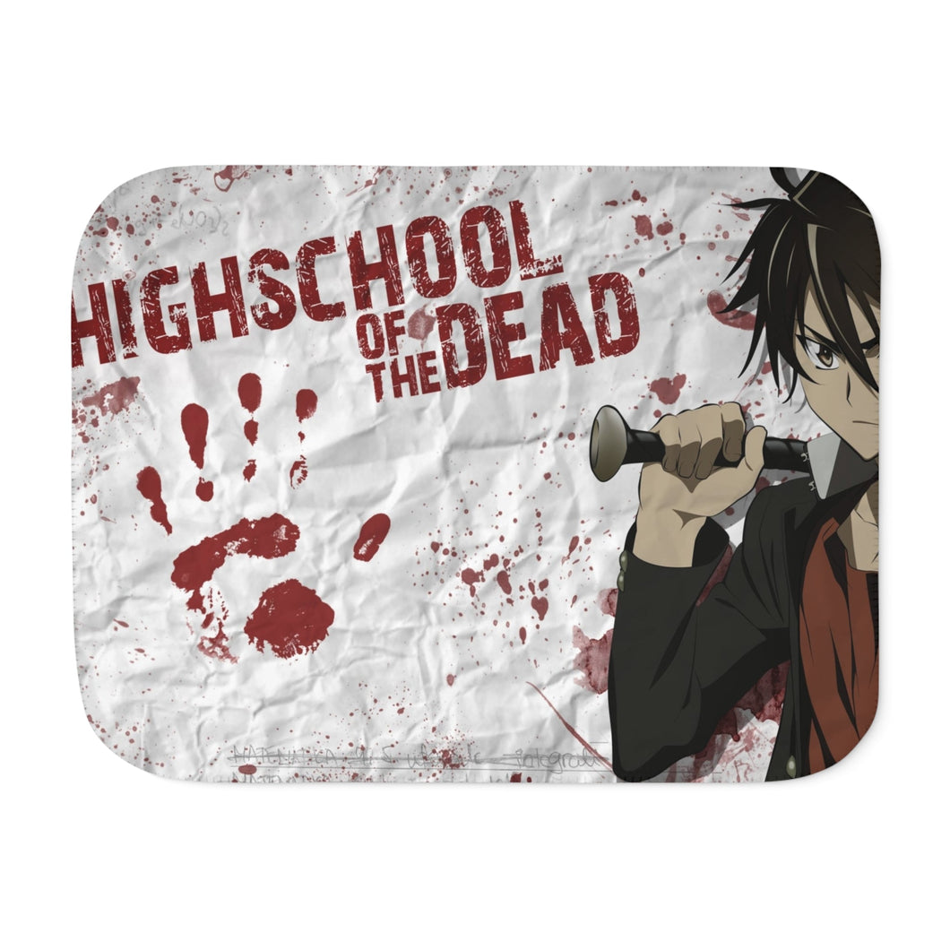 Highschool Of The Dead Sherpa Blanket