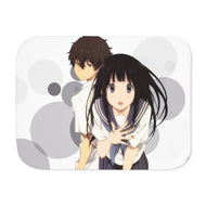 Eru Chitanda  And  Hōtarō Oreki Together Sherpa Blanket