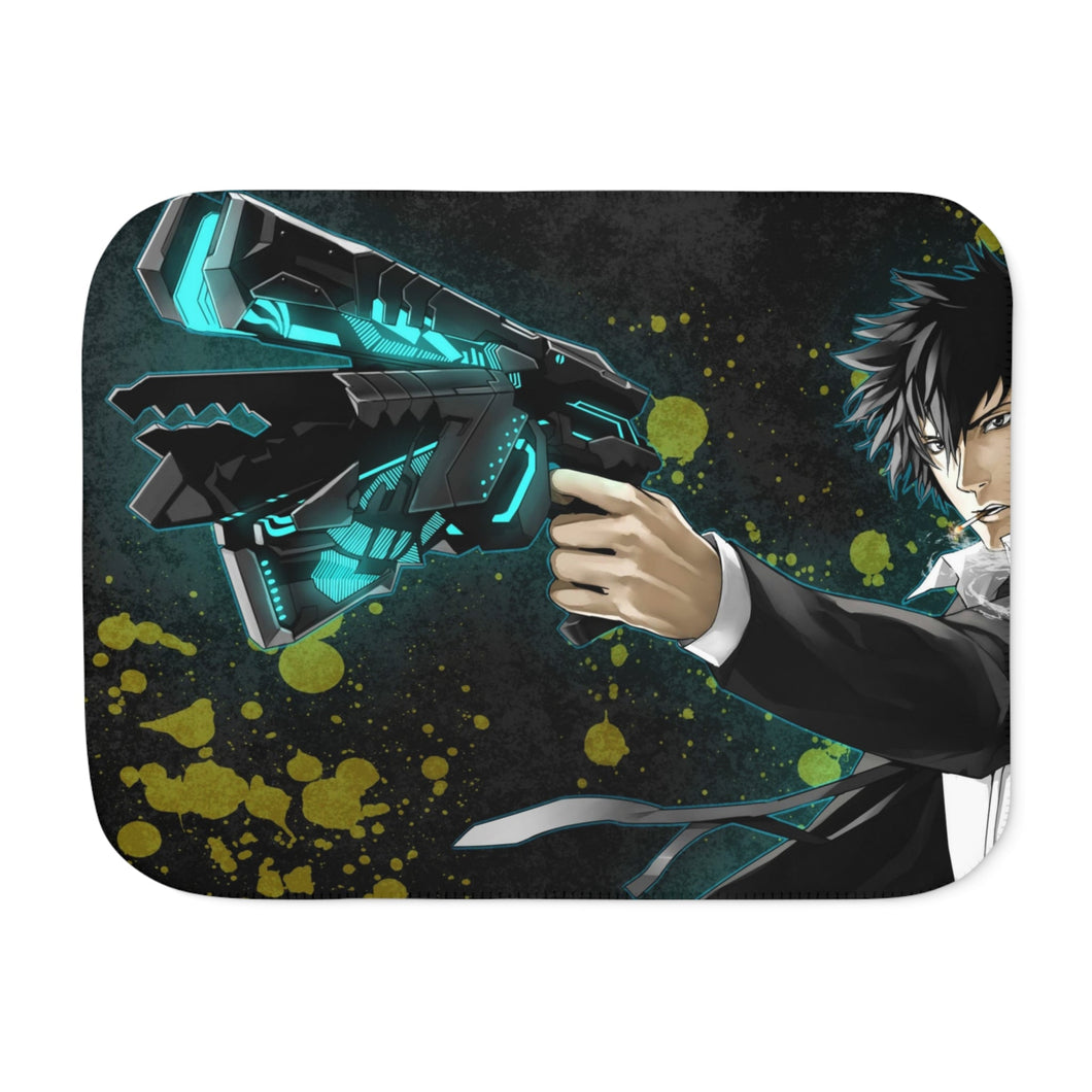 Shinya Kogami With His dominator Sherpa Blanket