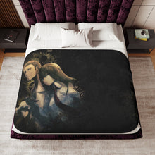 Load image into Gallery viewer, Okabe and Kurisu Sherpa Blanket
