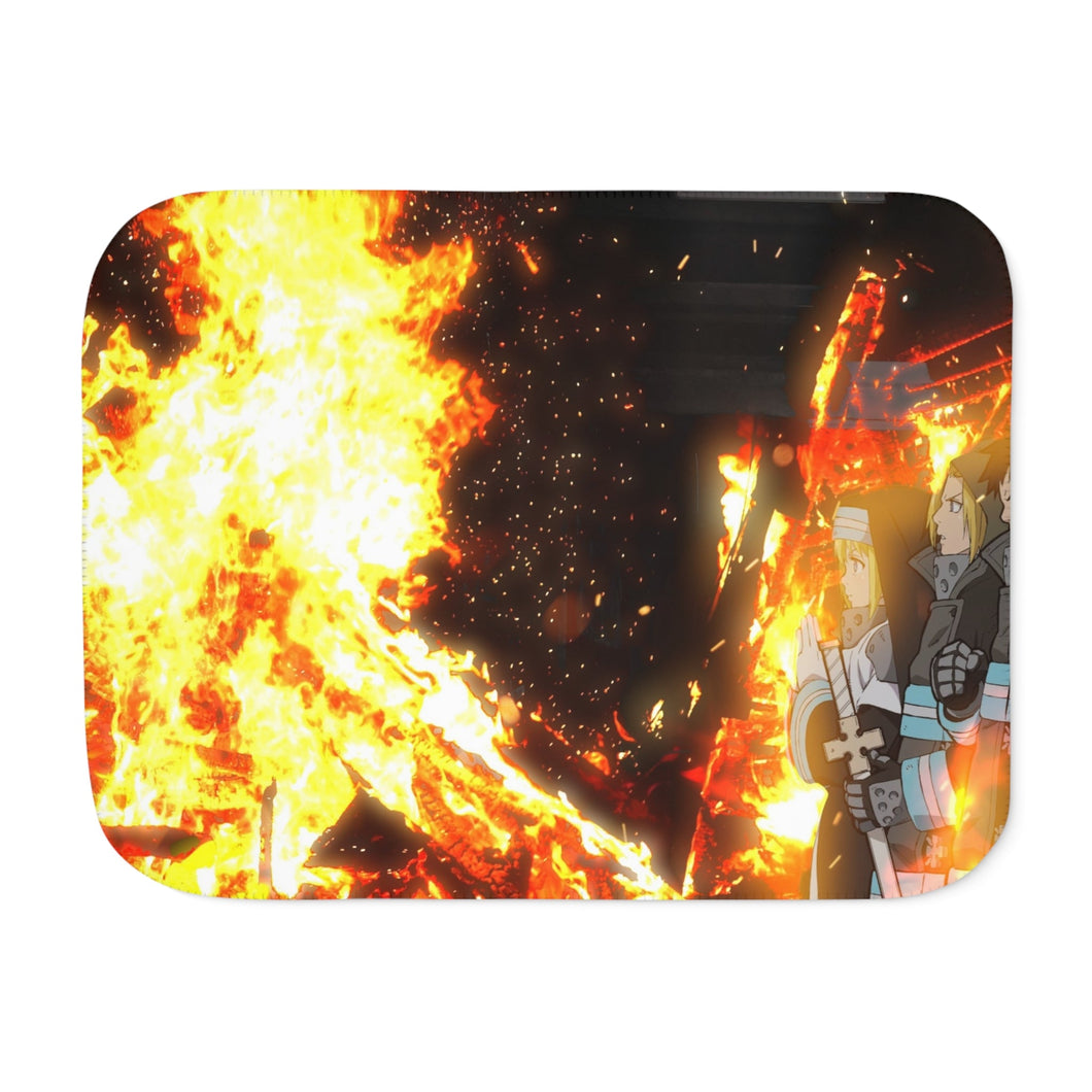 Fire force skad Sherpa Blanket