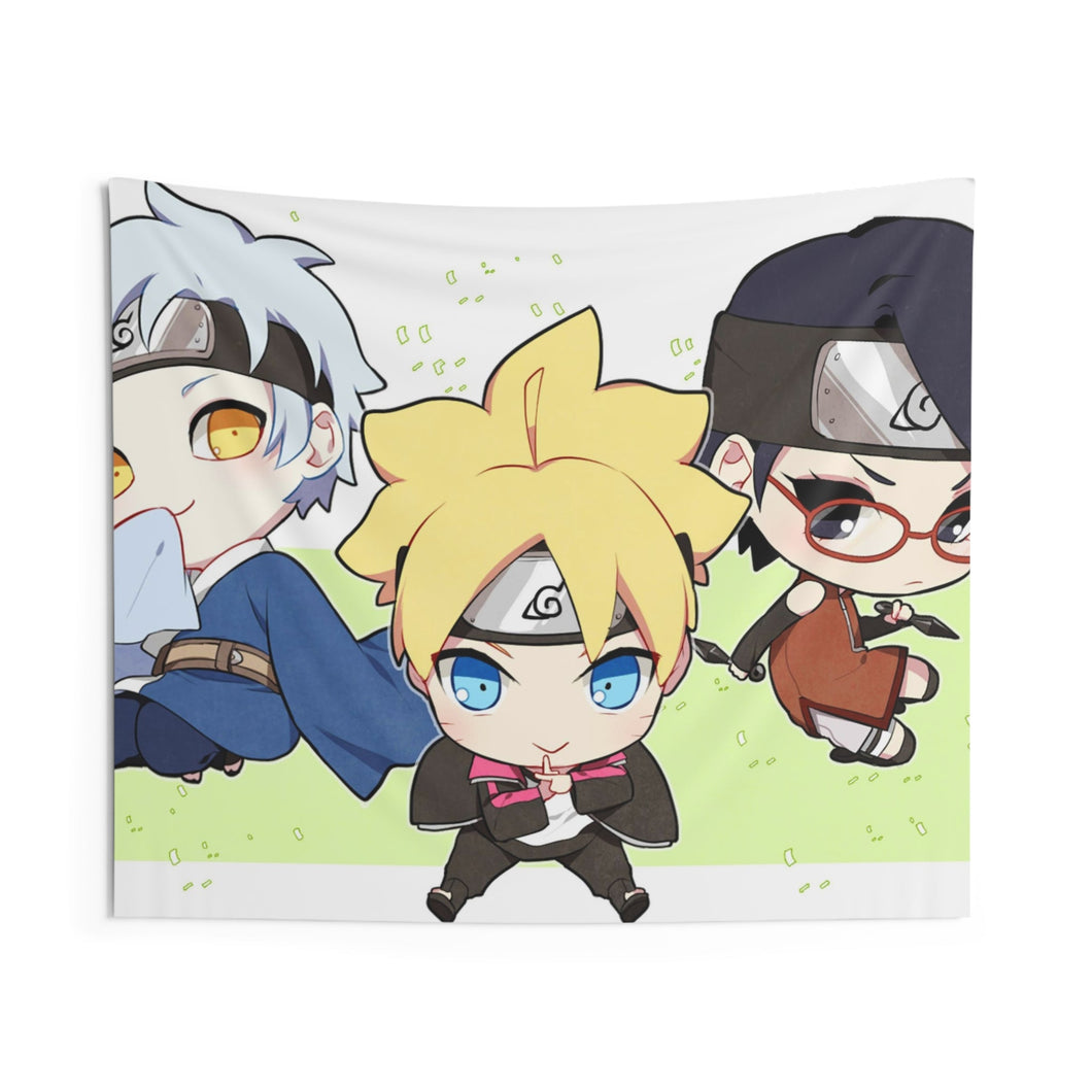 Mitsuki, Sarada and Boruto Indoor Wall Tapestry