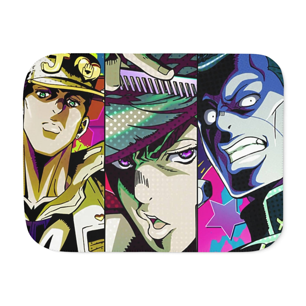 JoJo's Bizarre Adventure: Diamond is Unbreakable - Group Shot 2 Sherpa Blanket