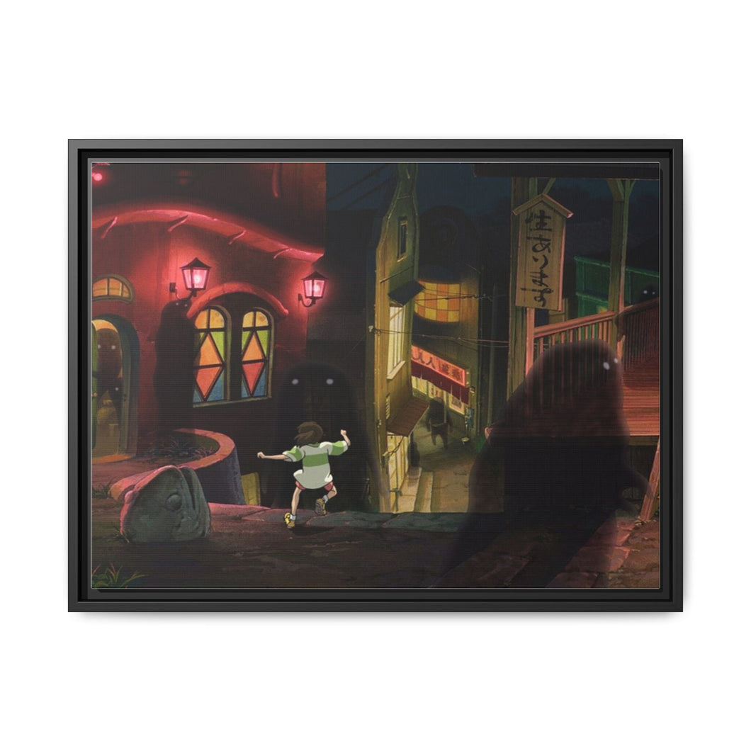 Anime Spirited Away Canvas Framed Art Print