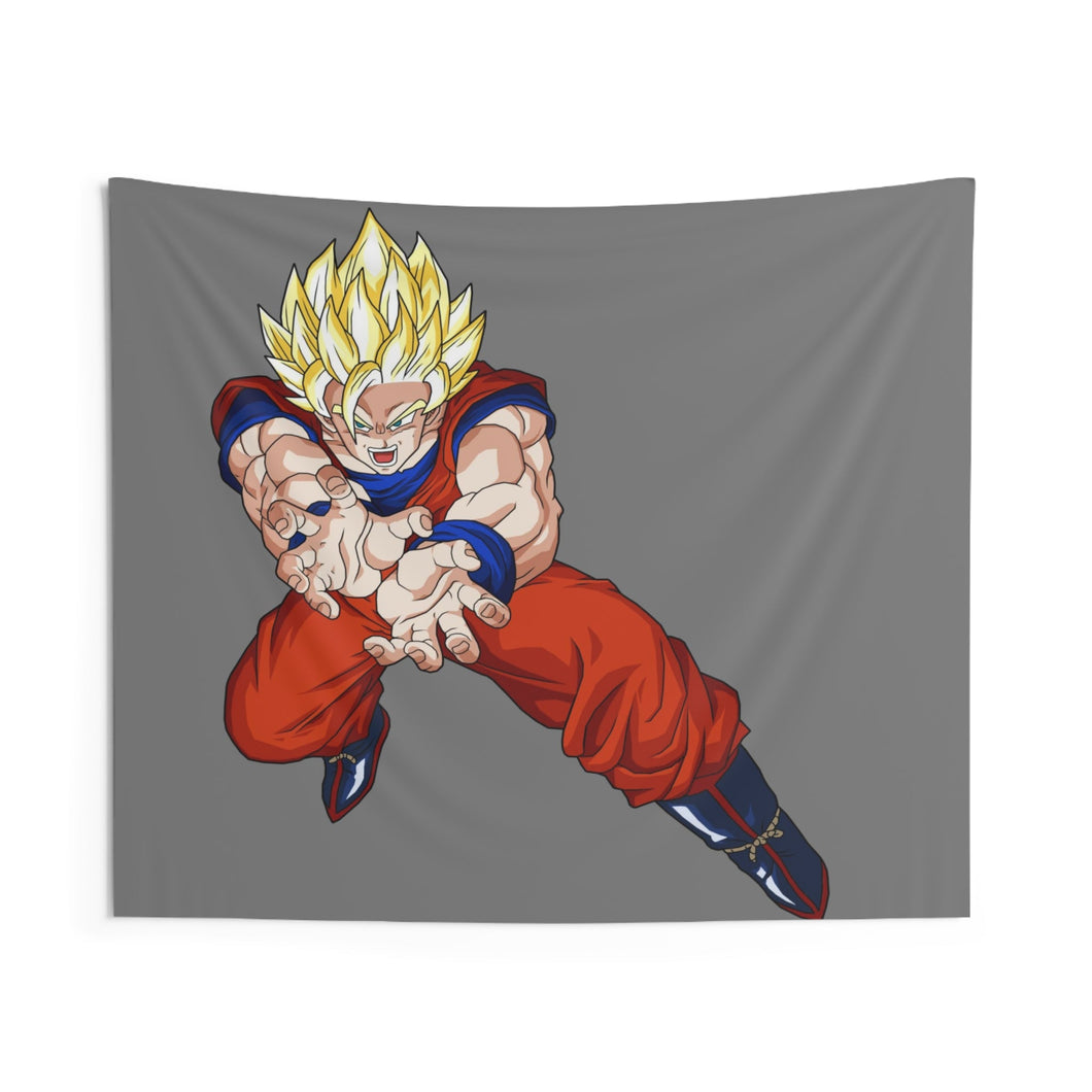 Goku SSJ2 Kamehameha Indoor Wall Tapestry