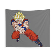 Goku SSJ2 Kamehameha Indoor Wall Tapestry