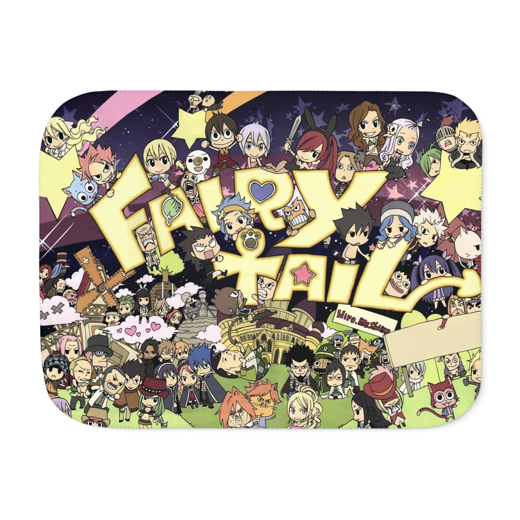 Fairy Tail Natsu Dragneel, Erza Scarlet, Gray Fullbuster, Lucy Heartfilia, Happy Sherpa Blanket