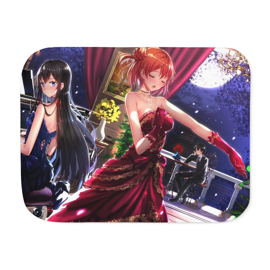 My Teen Romantic Comedy SNAFU Hachiman Hikigaya, Yukino Yukinoshita, Yui Yuigahama Sherpa Blanket