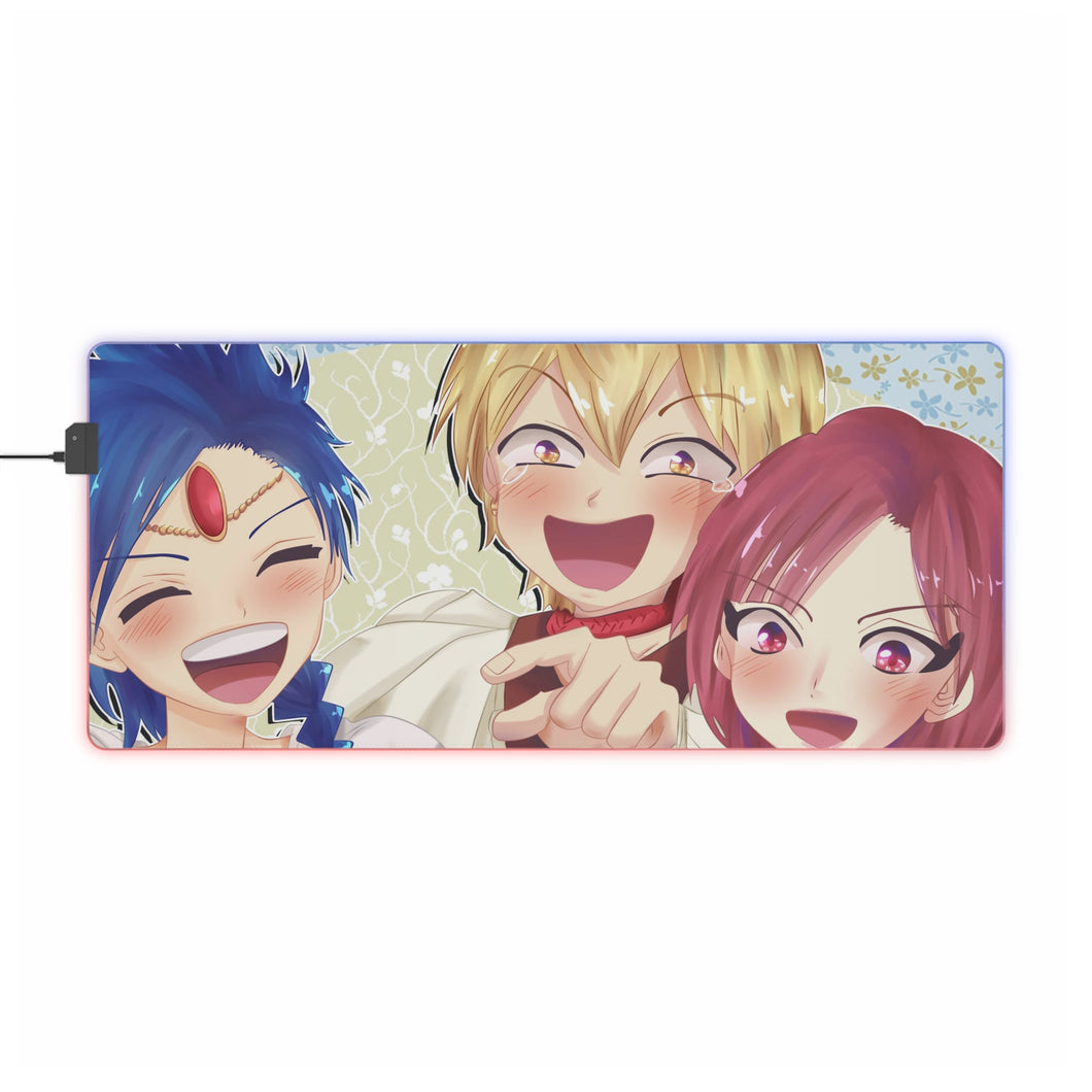 Magi: The Labyrinth Of Magic Morgiana, Alibaba Saluja, Aladdin, Japanese Desk Mat RGB LED Mouse Pad (Desk Mat)
