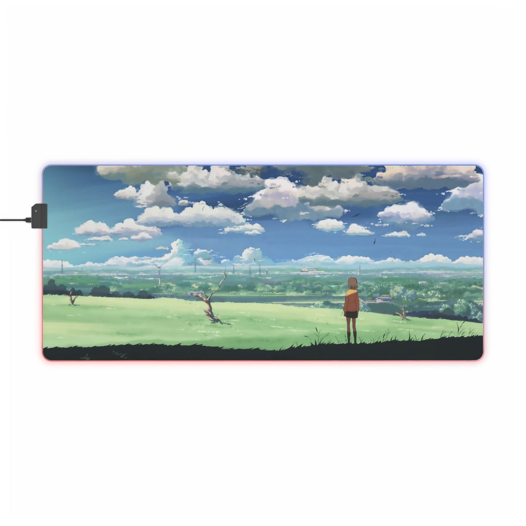 Alone in the field RGB LED Mouse Pad (Desk Mat)
