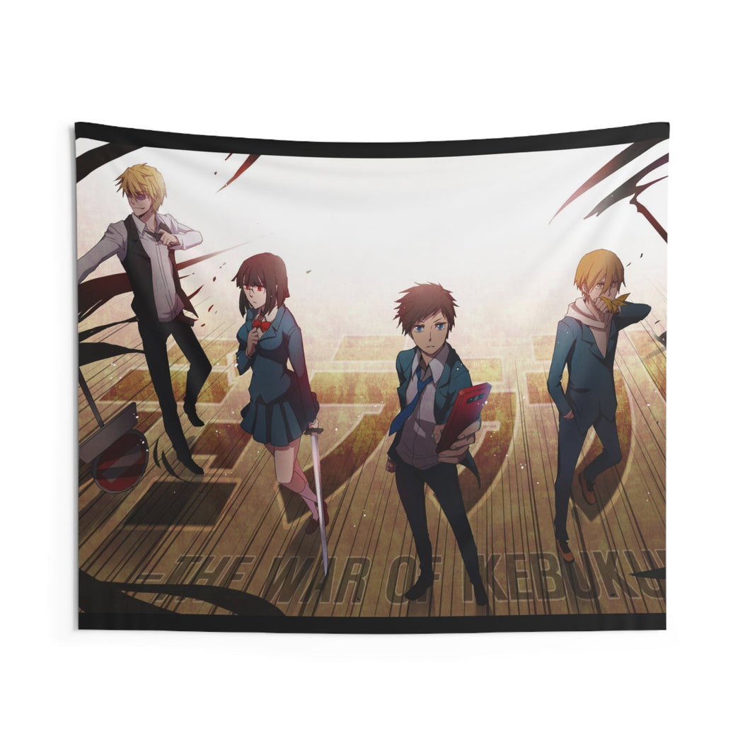 Durarara!! Shizuo Heiwajima, Celty Sturluson, Masaomi Kida, Anri Sonohara Indoor Wall Tapestry