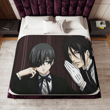 Load image into Gallery viewer, Black Butler Sherpa Blanket
