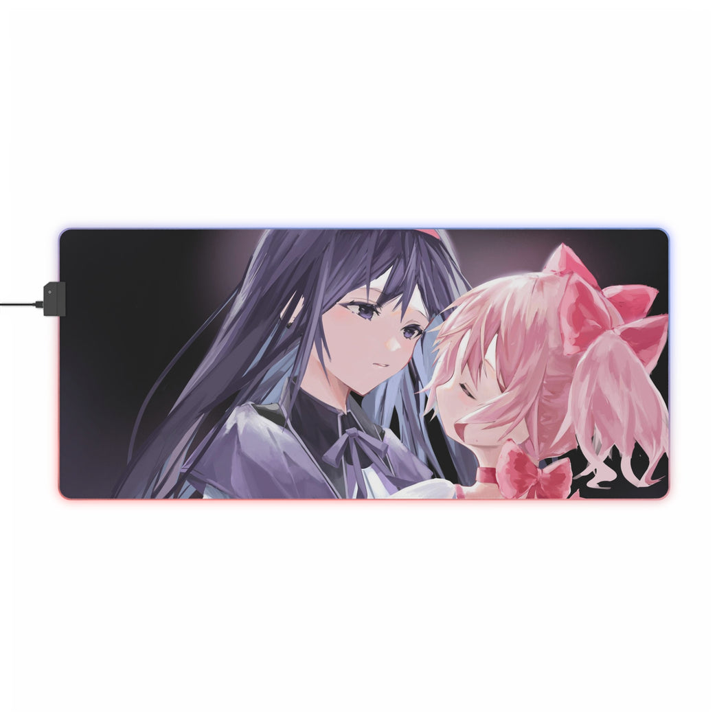 Homura Akemi & Madoka Kaname RGB LED Mouse Pad (Desk Mat)