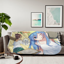 Load image into Gallery viewer, Aqua and Kazuma Sherpa Blanket
