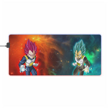 Load image into Gallery viewer, Vegeta SSJ God and Vegeta SSJ God SSJ RGB LED Mouse Pad (Desk Mat)
