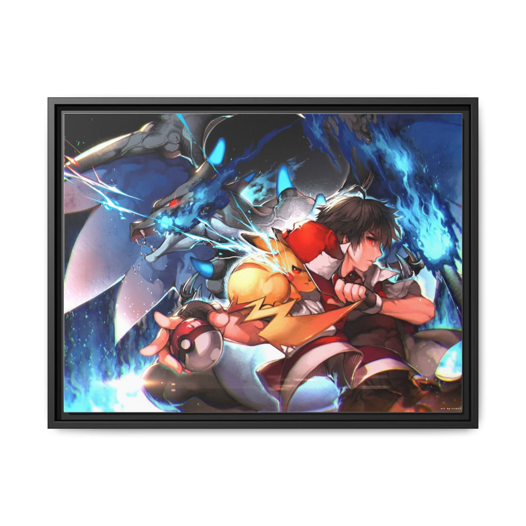 Anime Pokémonr Canvas Framed Art Print
