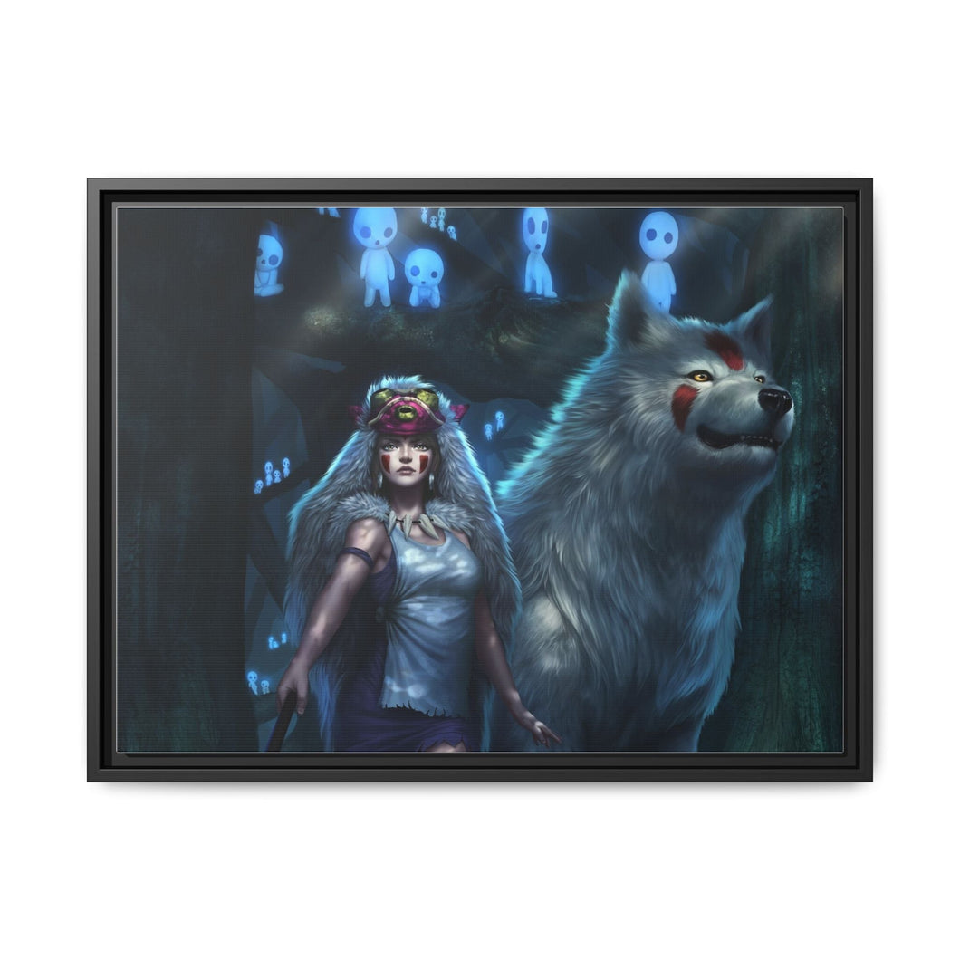 Anime Princess Mononoke Canvas Framed Art Print