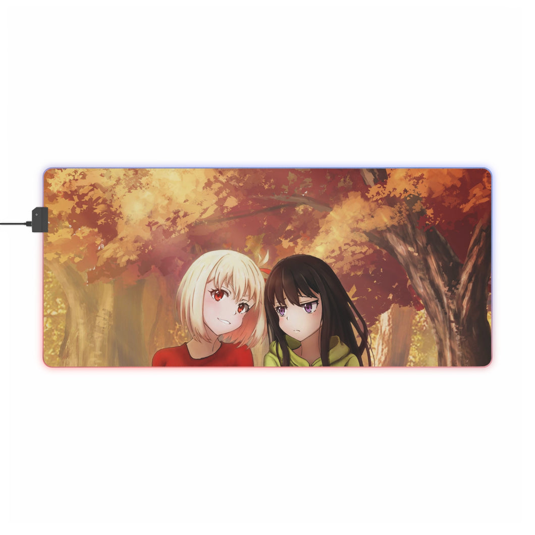 Takina Inoue & Chisato Nishikigi RGB LED Mouse Pad (Desk Mat)