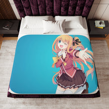 Load image into Gallery viewer, Yusa Nishimori smiling Sherpa Blanket

