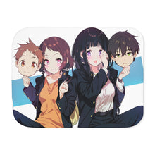 Load image into Gallery viewer, Hyouka Eru Chitanda, Satoshi Fukube, Mayaka Ibara Sherpa Blanket
