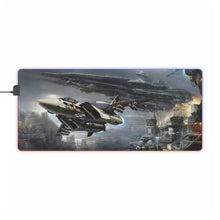 Load image into Gallery viewer, Roy flying Skull Leader with SDF1 in background RGB LED Mouse Pad (Desk Mat)
