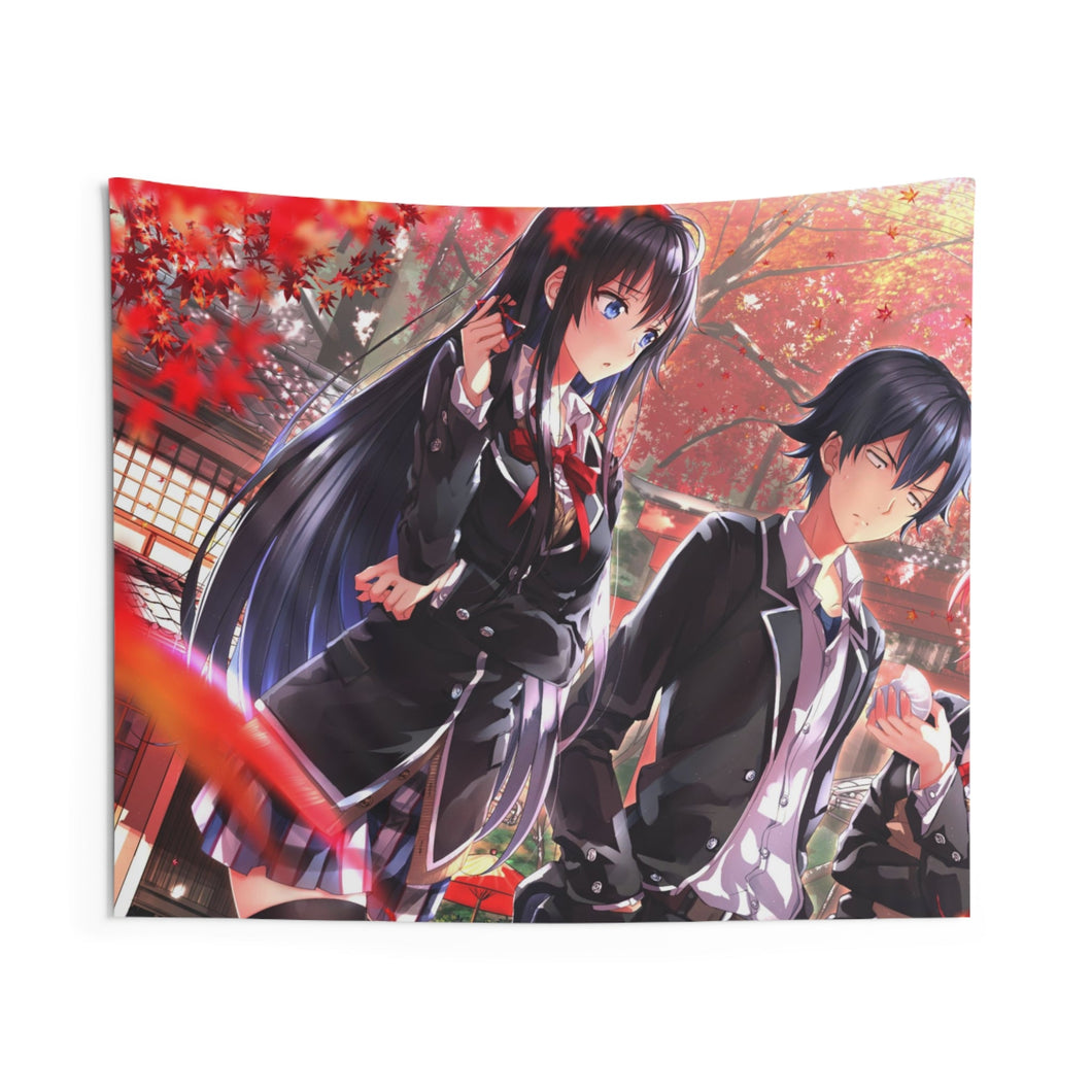 My Teen Romantic Comedy SNAFU Hachiman Hikigaya, Yukino Yukinoshita, Yui Yuigahama Indoor Wall Tapestry